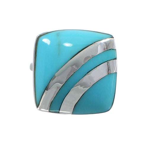 Silver Turquoise Southwest Ring Size 6-1/4 MW63890